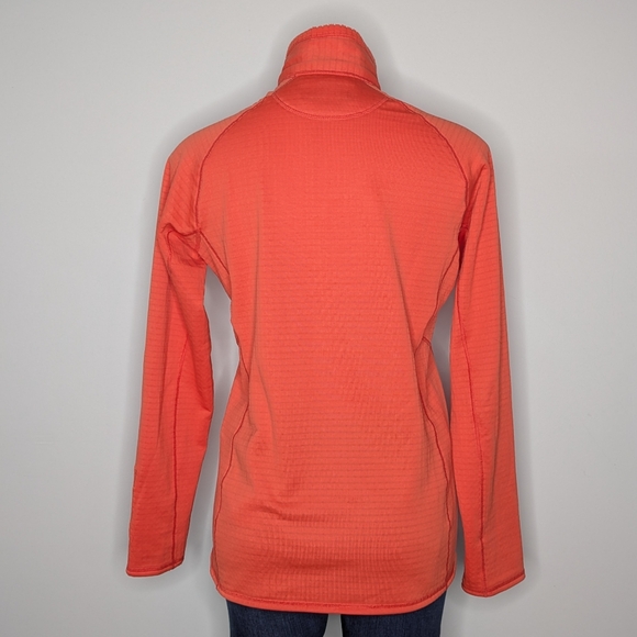 Patagonia R1 Orange Pink Fleece Lined 1/2 Zip Pullover M - Picture 5 of 9